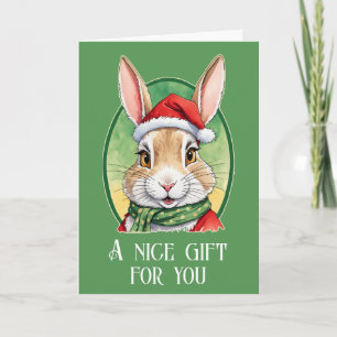 Carte Favoris de Noël animal amusant - Lapin 5