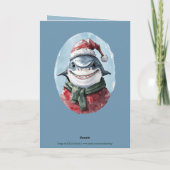 Carte Favoris de Noël animal amusant - Requin 1 (Dos)