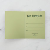 Carte Favoris de Noël animal amusant - Unicorne 1 (Intérieur)