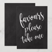 Carte Favoriser S'Il Vous Plaît Prendre Un Panneau De Ta (Devant / Derrière)