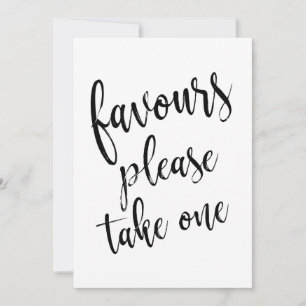 Carte Favoriser S'Il Vous Plaît Prendre Un Signe Abordab