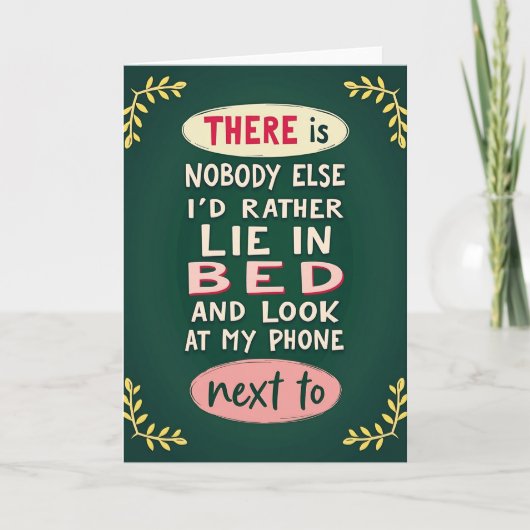 Carte Favorite Bed Phone Partner Card (Devant)