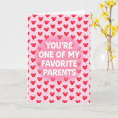 Carte Favorite Parents (Fleur jaune)