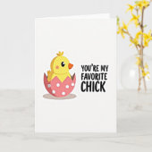 Carte favorite poussin oiseau mignon (Fleur jaune)