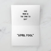 Carte Favourite Time of Year-April Fool (Intérieur)