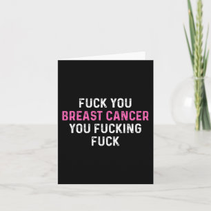 Carte Fck Cancer du sein Amusants Sensibilisation au can