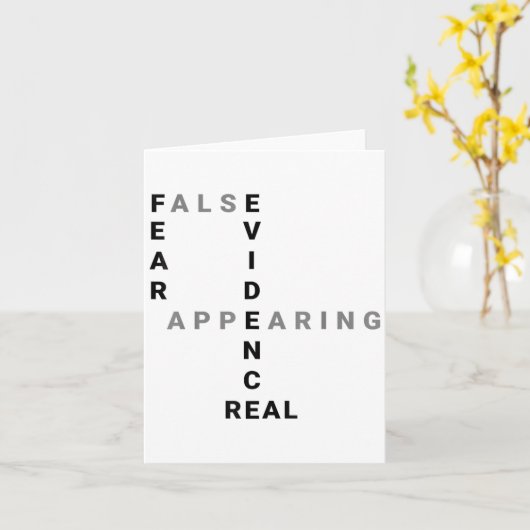 Carte Fear False Evidence Appearing Real Motivational  (Fleur jaune)
