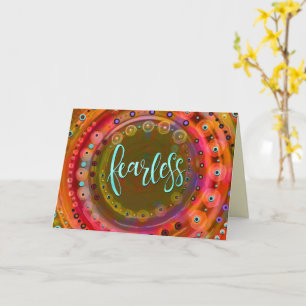 Carte Fearless Colorful Whimsical moderne tendance amusa