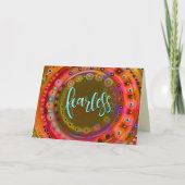 Carte Fearless Colorful Whimsical moderne tendance amusa (Devant)