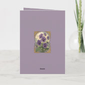 Carte February Birth Flower Violet Viola Art Nouveau Sty (Dos)