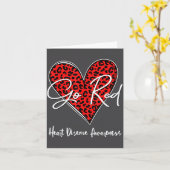 Carte February Is Red Heart Health Heart Disease Awarene (Fleur jaune)