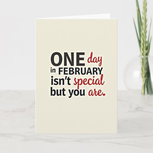 Carte February You Are Always Special Card (Devant)
