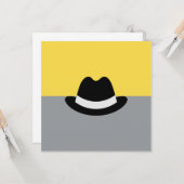 Carte Fedora Moderne Colorblock (Devant/Arrière en situation)