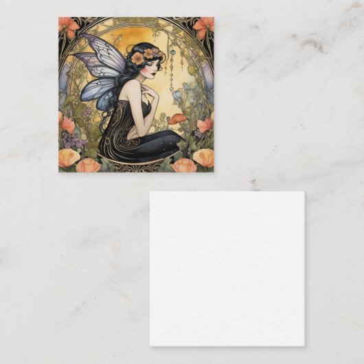 Carte Fée Art Déco gothique (Devant / Derrière)