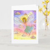 Carte Fée d'amusement :  Salutations générales (Fleur jaune)