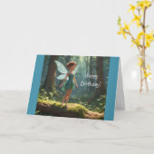 Carte Fée dans la forêt (Fleur jaune)