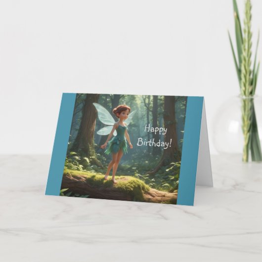 Carte Fée dans la forêt (Devant)