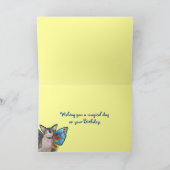 Carte Fée de chat d'arc-en-ciel d'anniversaire de la (Intérieur)