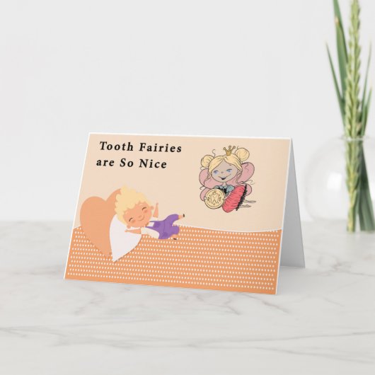 Carte Fée de dents Laisser de l'argent pour un jeune gar (Devant)