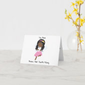 Carte Fée de dents noires personnalisée (Fleur jaune)