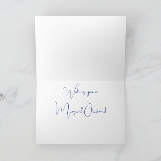 Carte Fée de Noël à lanterne aquarelle pour les fêtes (Intérieur)