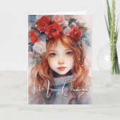 Carte Fée de Noël des Roses Fériés (Devant)