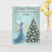Carte fée de Noël magique pour petite-fille (Fleur jaune)