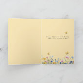 Carte Fée de Pâques Lapin Blanc Papillons (Intérieur)