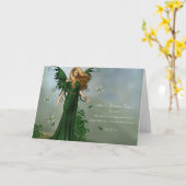 Carte Fée de pierre porte-bonheur de mai (Fleur jaune)