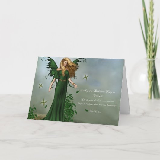 Carte Fée de pierre porte-bonheur de mai (Devant)