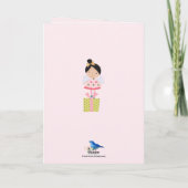 Carte Fée de sixième anniversaire, filles mignonnes pers (Dos)