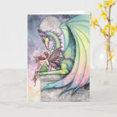Carte Fée Dragon par Molly Harrison (Fleur jaune)