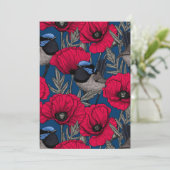 Carte Fée et pavots (Debout devant)