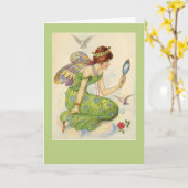 Carte Fée et son miroir (Fleur jaune)