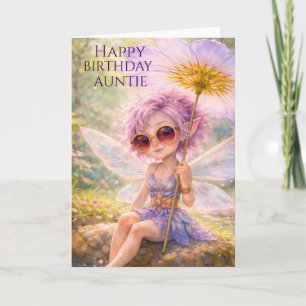 Carte Fée fantaisiste Dandelion–Joyeux anniversaire Tant