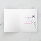 Carte Fée fille peindre une fleur (Intérieur)