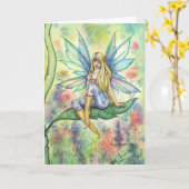Carte Fée Fleur Douce Journée d'Été Art (Fleur jaune)