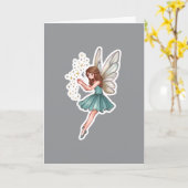 Carte Fée Magique Fantaisiste (Fleur jaune)
