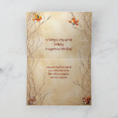 Carte Fée magique Jaune et Or Joyeux anniversaire (Intérieur)