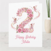 Carte Fée numéro deux pour le 2ème anniversaire (Devant)