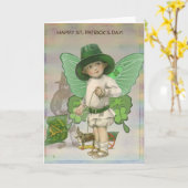 Carte Fée petite du jour de St Patrick petite (Fleur jaune)