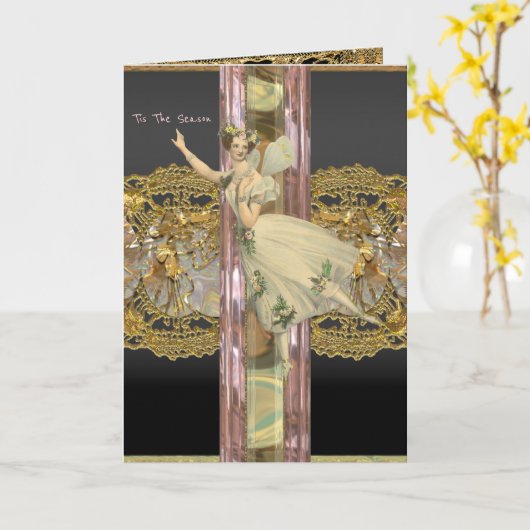 Carte Fée Rappel Noël   (Fleur jaune)