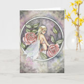 Carte Fée Rose par Molly Harrison (Fleur jaune)