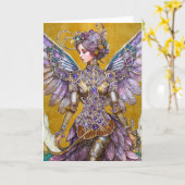 Carte Fée Sugar Plum parée de joyaux (Fleur jaune)