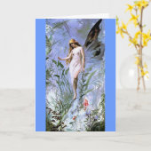 Carte Fée vintage de lis (Fleur jaune)