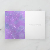 Carte Fée violette Fille Africaine Américaine mignonne a (Intérieur)