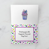 Carte Fée Whimsical avec fleurs Joyeux anniversaire (Intérieur)