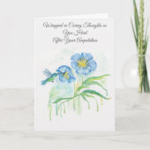 Carte Feel Better From Amputation Poppy, Hummingbird (Devant)