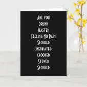 Carte FEELING NO PAIN 40th (Fleur jaune)