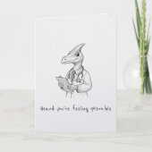 Carte Feeling ptero-ble funny punny get well card (Devant)
